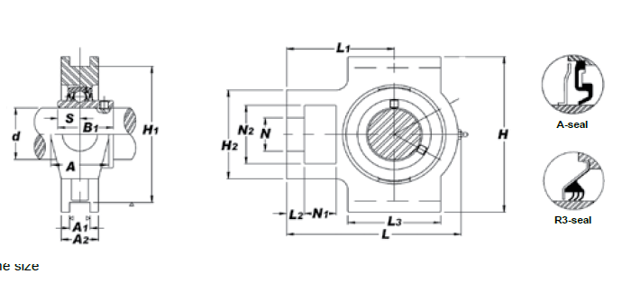 SSUCT205-15 - Stainless Steel - 15/16 in Take Up SUC205-15 + ST205